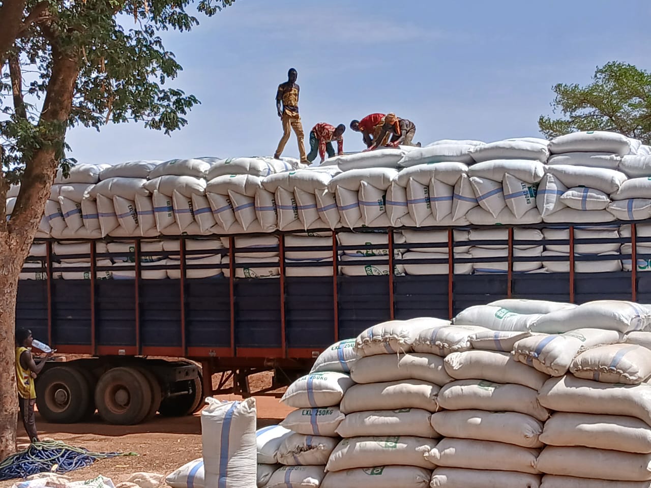Loading products for delivery